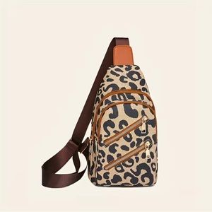 NWT- Women's Leopard Pattern Crossbody Bag